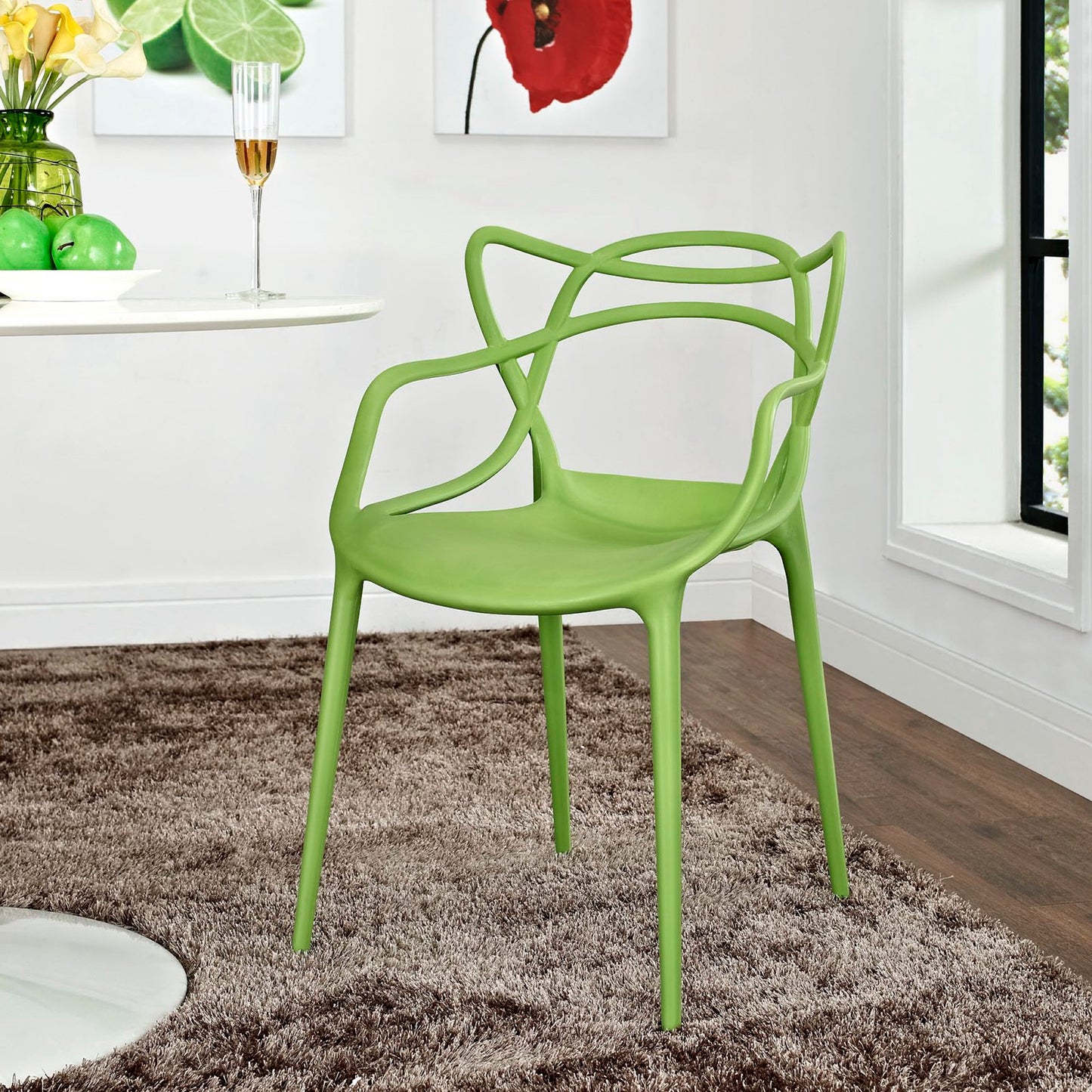 Modway - Entangled Dining Armchair by Modway  Bar and Dining Dining Chairs Green - EEI-1458-GRN