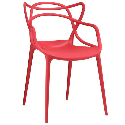 Modway - Entangled Dining Armchair by Modway  Bar and Dining Dining Chairs Red - EEI-1458-RED