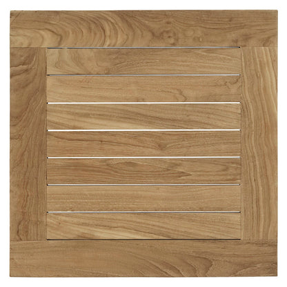 Modway - Marina 3 Piece Outdoor Patio Teak Set by Modway  Outdoor Furniture Sofa Sectionals White - EEI-1487-NAT-WHI-SET