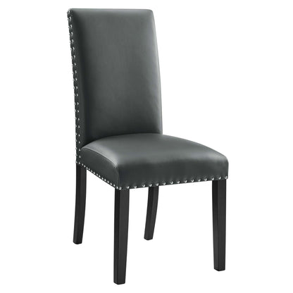 Modway - Parcel Dining Faux Leather Side Chair by Modway  Bar and Dining Dining Chairs Gray - EEI-1491-GRY