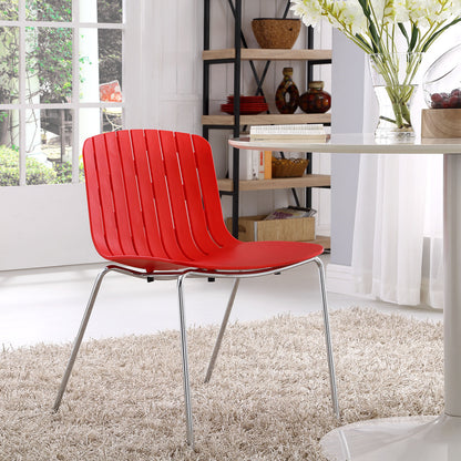 Modway Outlet Trace Dining Side Chair by Modway  Bar and Dining Furniture Red - EEI-1495-RED