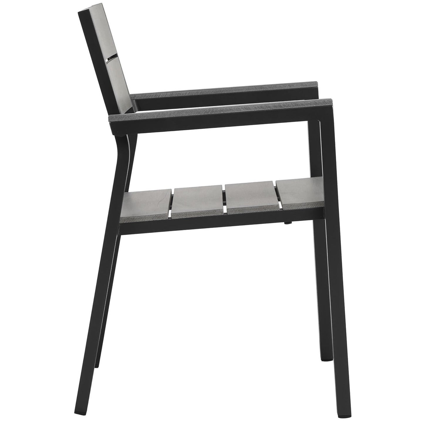 Modway Outlet Maine Dining Outdoor Patio Armchair by Modway  Outdoor Furniture Furniture Brown Gray - EEI-1506-BRN-GRY