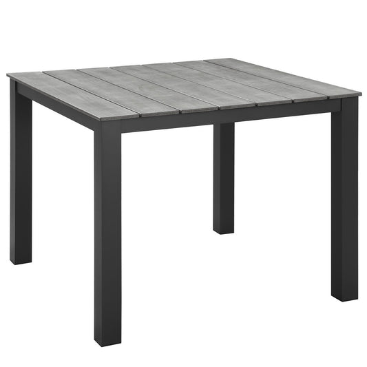 Modway - Maine 40" Outdoor Patio Dining Table by Modway  Outdoor Furniture Bar and Dining Gray - EEI-1507-BRN-GRY