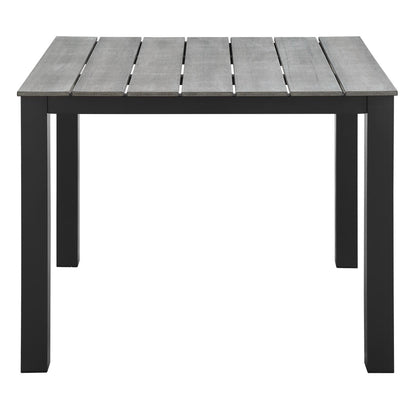Modway - Maine 40" Outdoor Patio Dining Table by Modway  Outdoor Furniture Bar and Dining Gray - EEI-1507-BRN-GRY