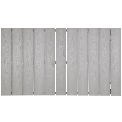 Modway Outlet Maine 63" Outdoor Patio Dining Table by Modway  Outdoor Furniture Furniture White Light Gray - EEI-1508-WHI-LGR