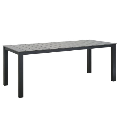 Modway - Maine 80" Outdoor Patio Dining Table by Modway  Outdoor Furniture Bar and Dining Gray - EEI-1509-BRN-GRY