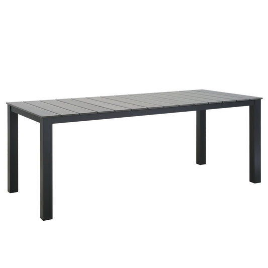 Modway - Maine 80" Outdoor Patio Dining Table by Modway  Outdoor Furniture Bar and Dining Gray - EEI-1509-BRN-GRY
