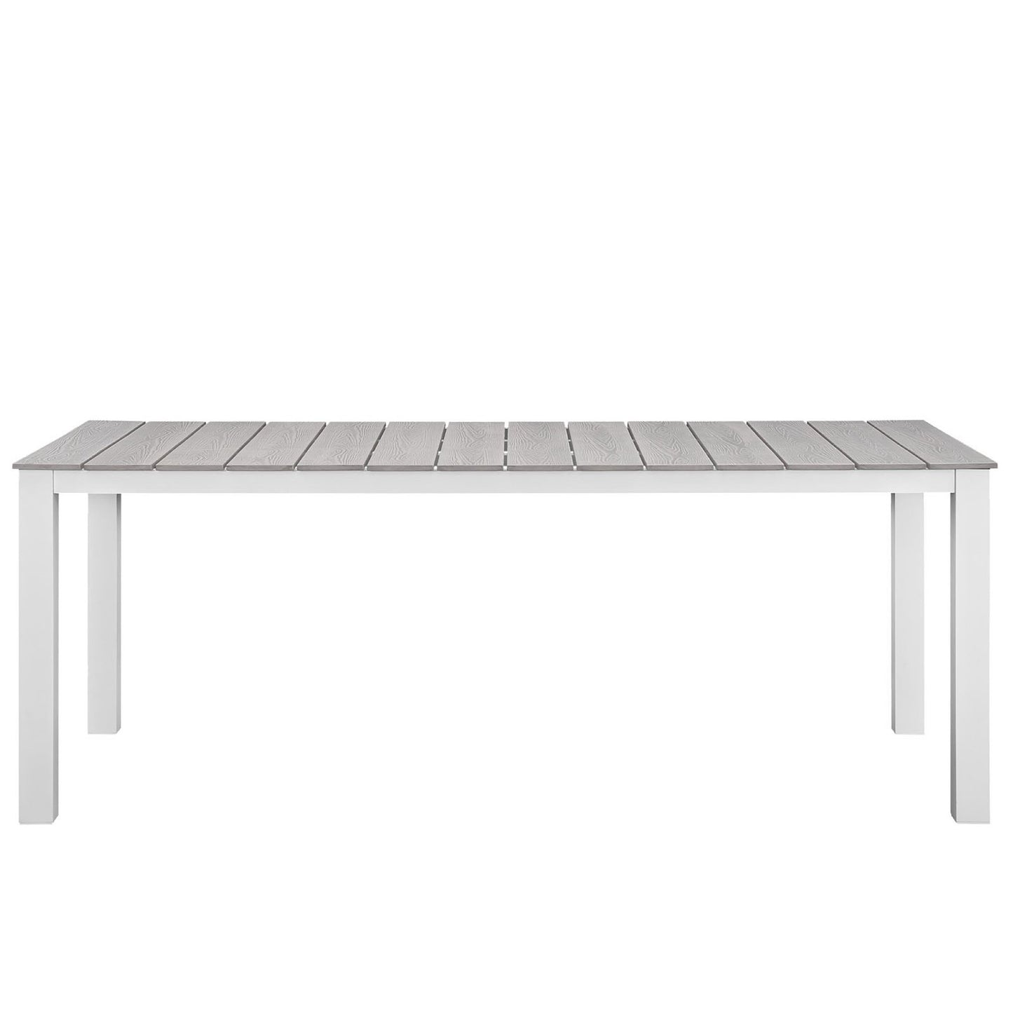 Modway - Maine 80" Outdoor Patio Dining Table by Modway  Outdoor Furniture Bar and Dining Green - EEI-1509-WHI-LGR