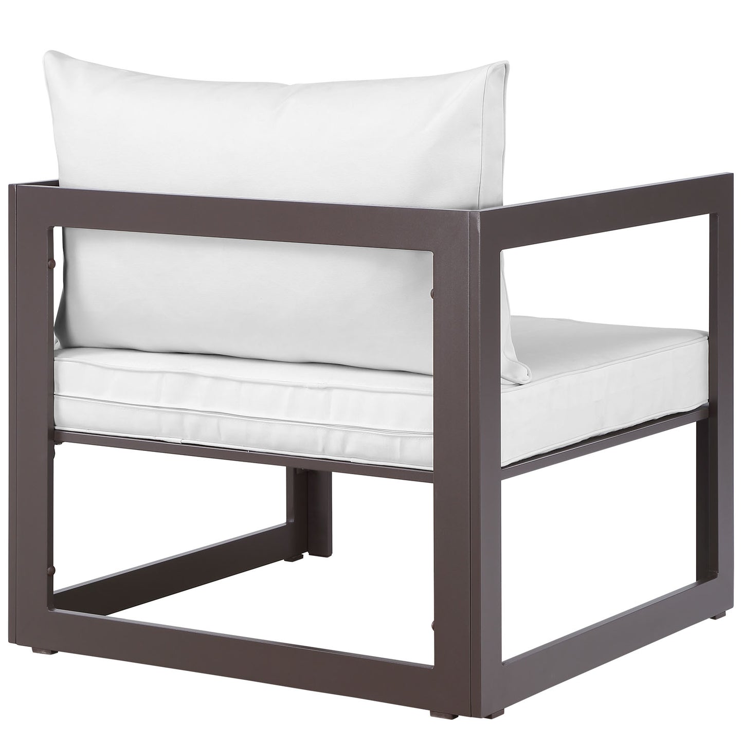 Modway Outlet Fortuna Outdoor Patio Armchair by Modway  Outdoor Furniture Furniture Brown White - EEI-1517-BRN-WHI