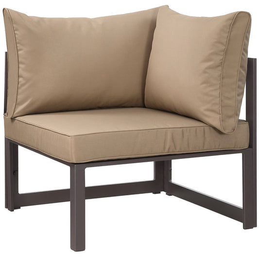 Modway Outlet Fortuna Corner Outdoor Patio Armchair by Modway  Outdoor Furniture Furniture Brown Mocha - EEI-1518-BRN-MOC