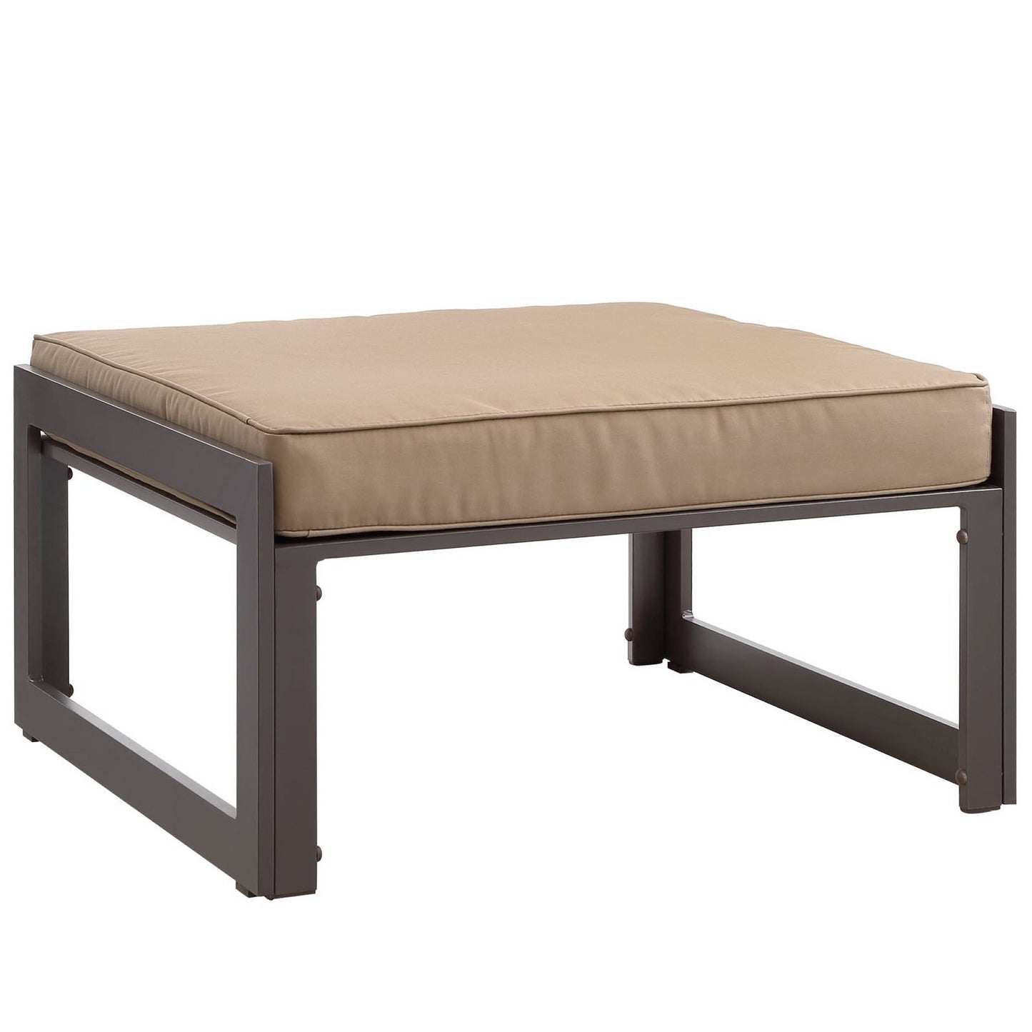 Modway Outlet Fortuna Outdoor Patio Ottoman by Modway  Outdoor Furniture Furniture Brown Mocha - EEI-1521-BRN-MOC