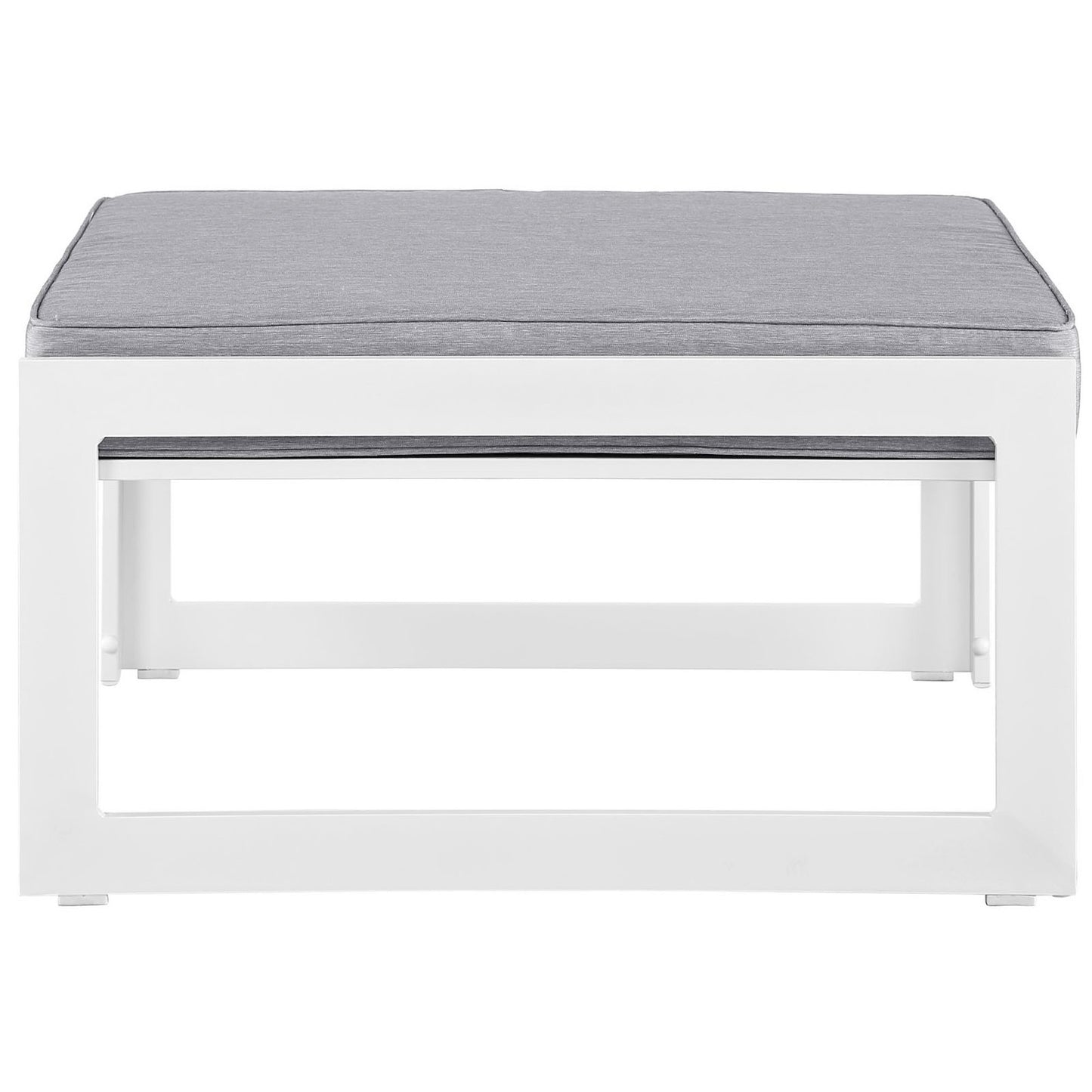Modway Outlet Fortuna Outdoor Patio Ottoman by Modway  Outdoor Furniture Furniture White Gray - EEI-1521-WHI-GRY