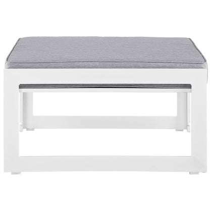 Modway Outlet Fortuna Outdoor Patio Ottoman by Modway  Outdoor Furniture Furniture White Gray - EEI-1521-WHI-GRY