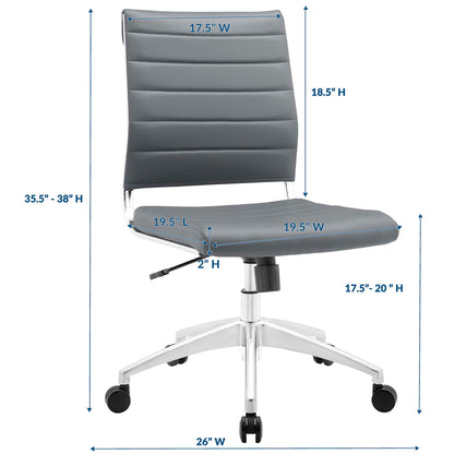 Modway - Jive Armless Mid Back Office Chair by Modway  Office Furniture Office Chairs Gray - EEI-1525-GRY