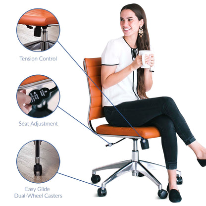 Modway - Jive Armless Mid Back Office Chair by Modway  Office Furniture Office Chairs Orange - EEI-1525-ORA