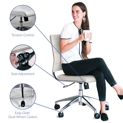 Modway - Jive Armless Mid Back Office Chair by Modway  Office Furniture Office Chairs White - EEI-1525-WHI