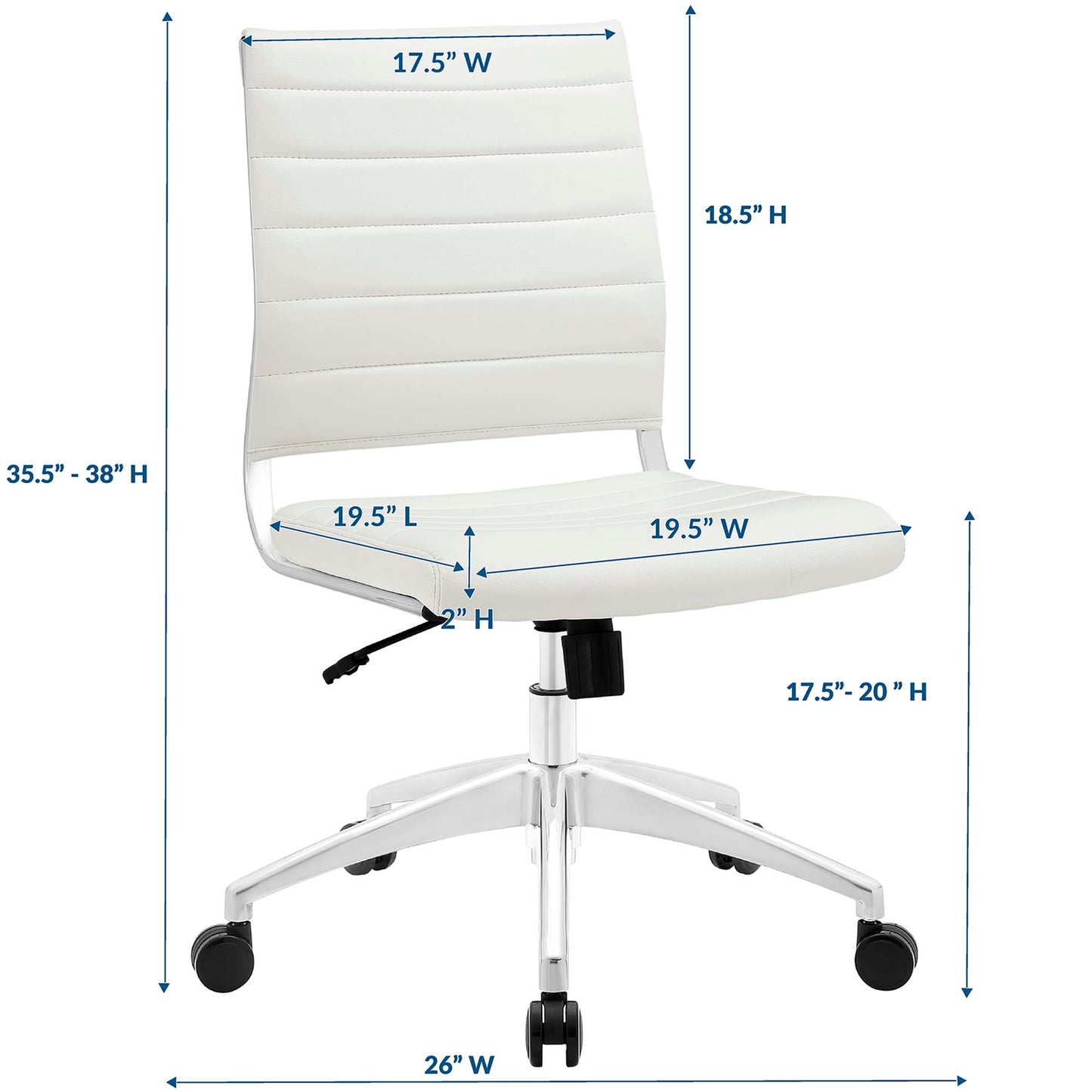 Modway - Jive Armless Mid Back Office Chair by Modway  Office Furniture Office Chairs White - EEI-1525-WHI