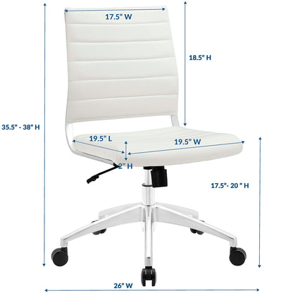 Modway - Jive Armless Mid Back Office Chair by Modway  Office Furniture Office Chairs White - EEI-1525-WHI