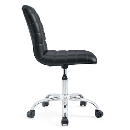 Modway - Ripple Armless Mid Back Vinyl Office Chair by Modway  Office Furniture Office Chairs Black - EEI-1532-BLK