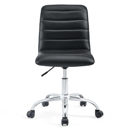 Modway - Ripple Armless Mid Back Vinyl Office Chair by Modway  Office Furniture Office Chairs Black - EEI-1532-BLK