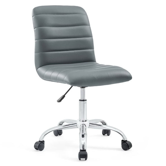 Modway - Ripple Armless Mid Back Vinyl Office Chair by Modway  Office Furniture Office Chairs Gray - EEI-1532-GRY