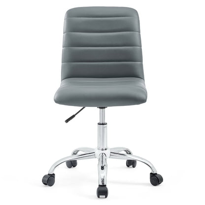 Modway - Ripple Armless Mid Back Vinyl Office Chair by Modway  Office Furniture Office Chairs Gray - EEI-1532-GRY