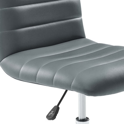 Modway - Ripple Armless Mid Back Vinyl Office Chair by Modway  Office Furniture Office Chairs Gray - EEI-1532-GRY