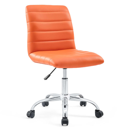 Modway Outlet Ripple Armless Mid Back Vinyl Office Chair by Modway  Office Furniture Furniture Orange - EEI-1532-ORA