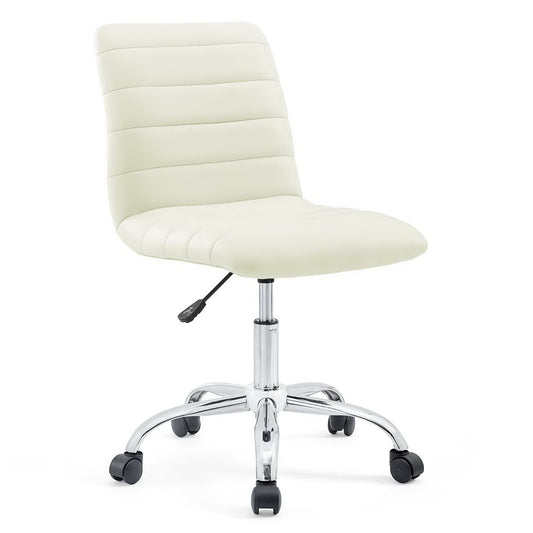 Modway - Ripple Armless Mid Back Vinyl Office Chair by Modway  Office Furniture Office Chairs White - EEI-1532-WHI