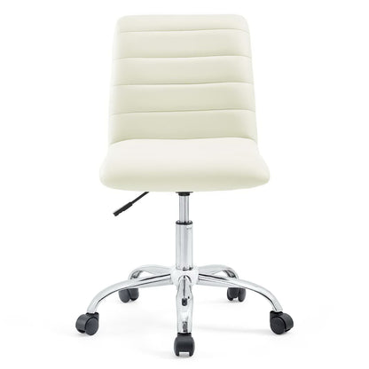 Modway - Ripple Armless Mid Back Vinyl Office Chair by Modway  Office Furniture Office Chairs White - EEI-1532-WHI