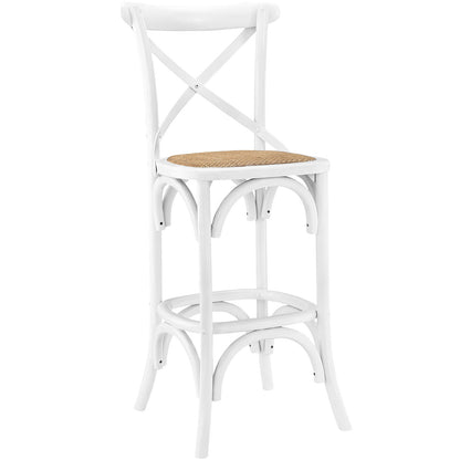 Modway Outlet Gear Bar Stool by Modway  Bar and Dining Furniture White - EEI-1540-WHI
