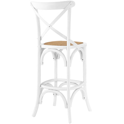 Modway Outlet Gear Bar Stool by Modway  Bar and Dining Furniture White - EEI-1540-WHI