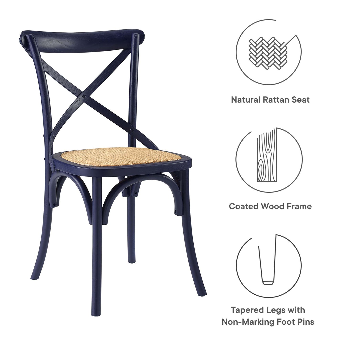 Modway - Gear Dining Side Chair by Modway  Bar and Dining Dining Chairs Blue - EEI-1541-MID