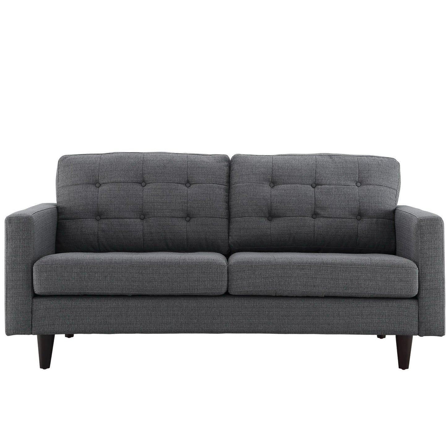 Modway Outlet Empress Upholstered Fabric Loveseat by Modway  Living Room Furniture Gray - EEI-1547-DOR
