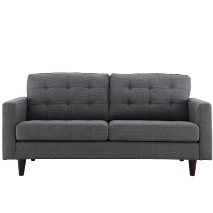 Modway Outlet Empress Upholstered Fabric Loveseat by Modway  Living Room Furniture Gray - EEI-1547-DOR