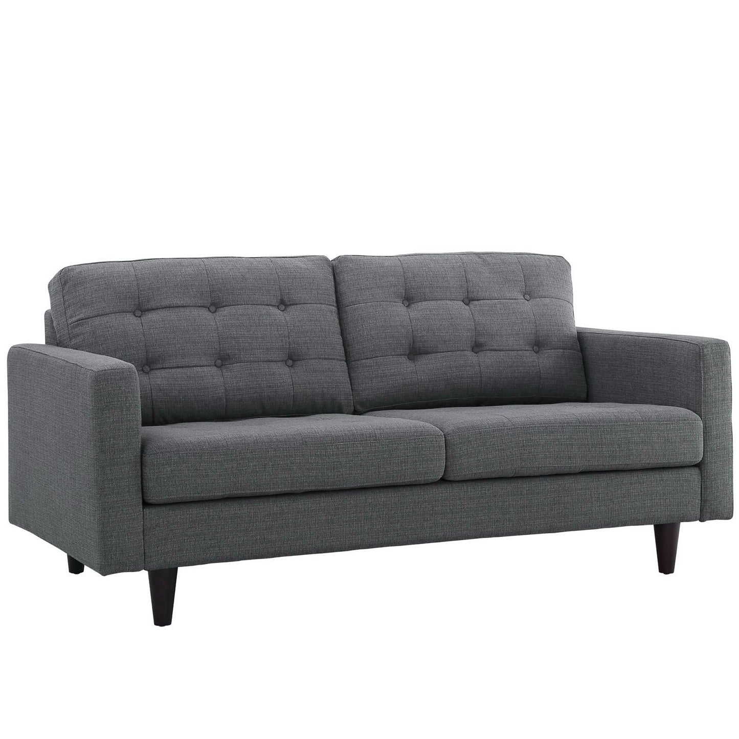 Modway Outlet Empress Upholstered Fabric Loveseat by Modway  Living Room Furniture Gray - EEI-1547-DOR