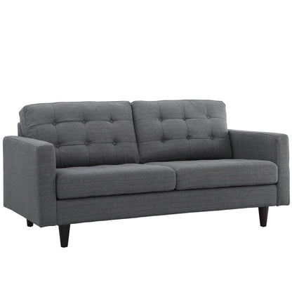 Modway Outlet Empress Upholstered Fabric Loveseat by Modway  Living Room Furniture Gray - EEI-1547-DOR