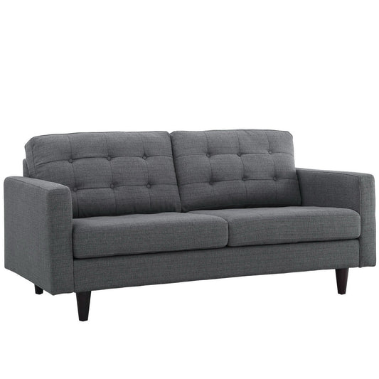 Modway Outlet Empress Upholstered Fabric Loveseat by Modway  Living Room Furniture Gray - EEI-1547-DOR