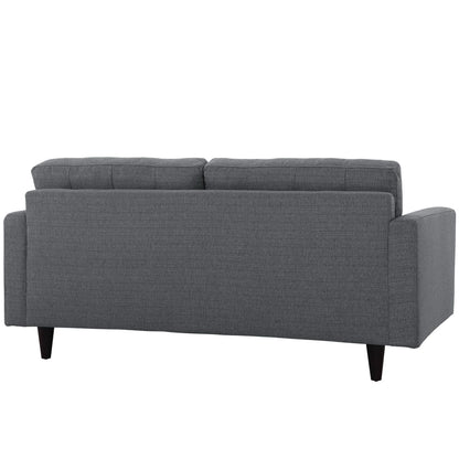 Modway Outlet Empress Upholstered Fabric Loveseat by Modway  Living Room Furniture Gray - EEI-1547-DOR