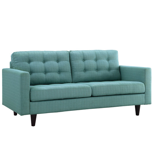 Modway Outlet Empress Upholstered Fabric Loveseat by Modway  Living Room Furniture Laguna - EEI-1547-LAG