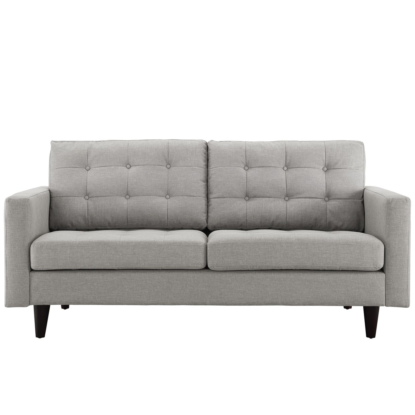 Modway Outlet Empress Upholstered Fabric Loveseat by Modway  Living Room Furniture Light Gray - EEI-1547-LGR