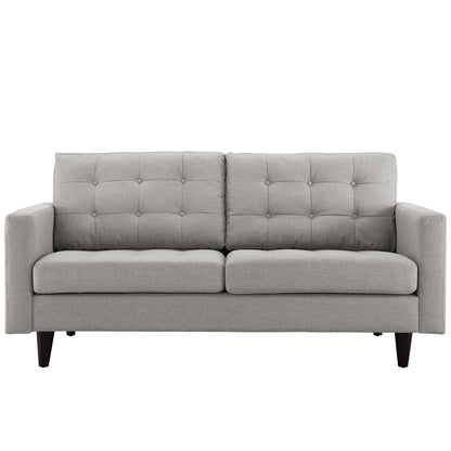 Modway Outlet Empress Upholstered Fabric Loveseat by Modway  Living Room Furniture Light Gray - EEI-1547-LGR