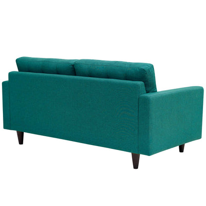 Modway Outlet Empress Upholstered Fabric Loveseat by Modway  Living Room Furniture Teal - EEI-1547-TEA