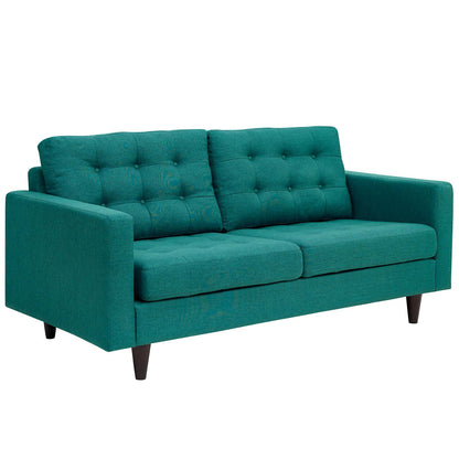 Modway Outlet Empress Upholstered Fabric Loveseat by Modway  Living Room Furniture Teal - EEI-1547-TEA