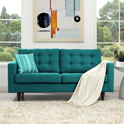 Modway Outlet Empress Upholstered Fabric Loveseat by Modway  Living Room Furniture Teal - EEI-1547-TEA