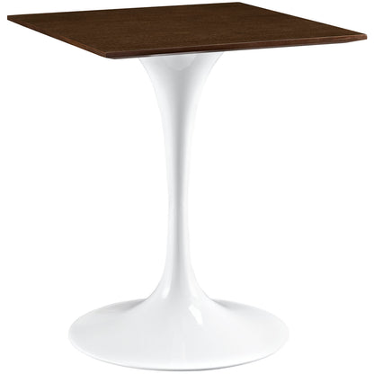 Modway Outlet Lippa 24" Square Wood Dining Table by Modway  Bar and Dining Furniture Walnut - EEI-1640-WAL