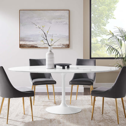 Modway - Lippa 78" Oval Wood Dining Table by Modway  Bar and Dining Bar and Dining Tables White - EEI-1657-WHI