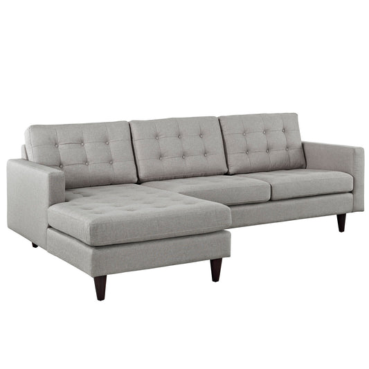 Modway Outlet Empress Left-Facing Upholstered Fabric Sectional Sofa by Modway  Living Room Furniture Light Gray - EEI-1666-LGR