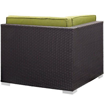 Modway Outlet Gather Corner and Middle Outdoor Patio Sectional Set by Modway  Outdoor Furniture Furniture Espresso Peridot - EEI-1689-EXP-PER