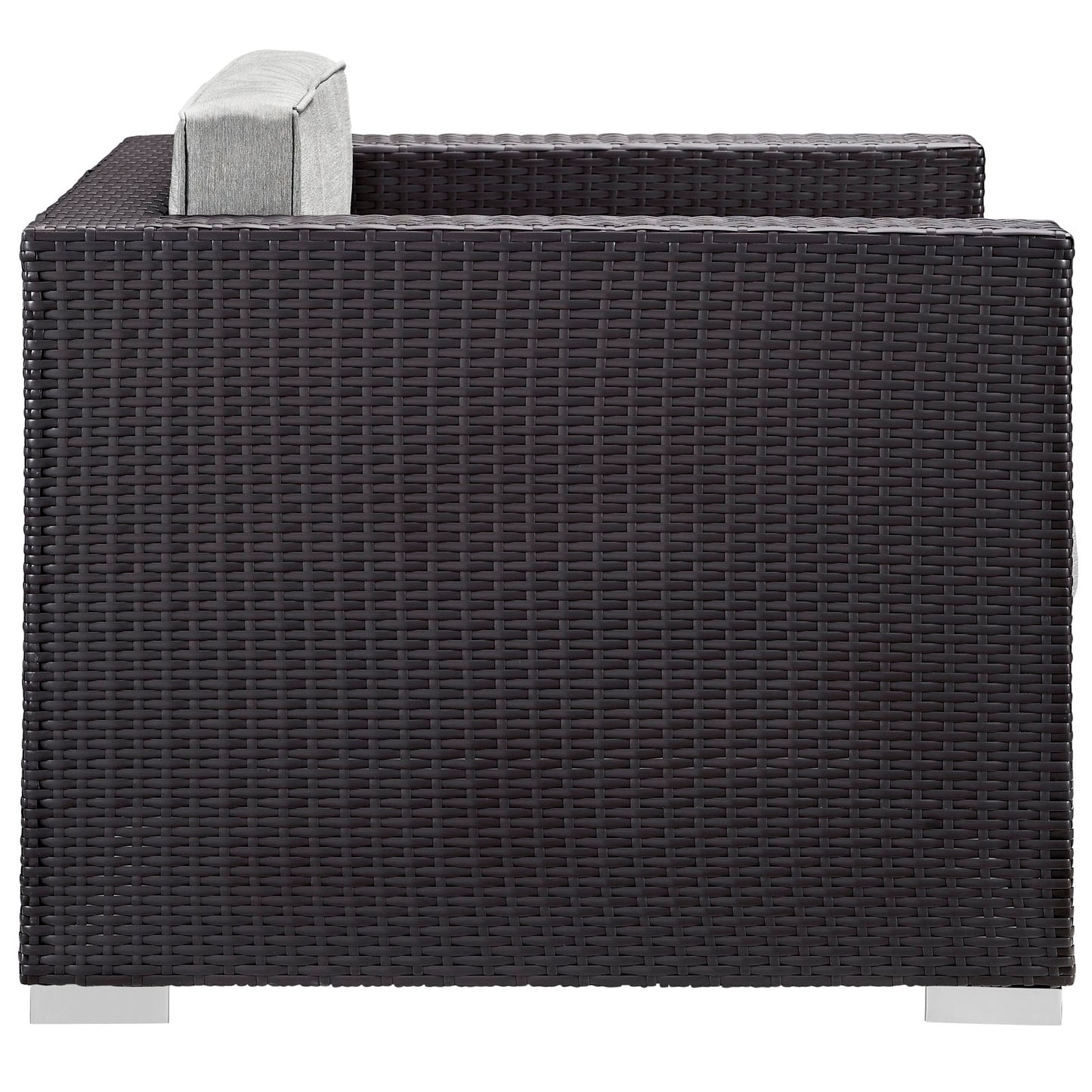 Modway Outlet Gather Outdoor Patio Armchair by Modway  Outdoor Furniture Furniture Espresso Gray - EEI-1690-EXP-GRY